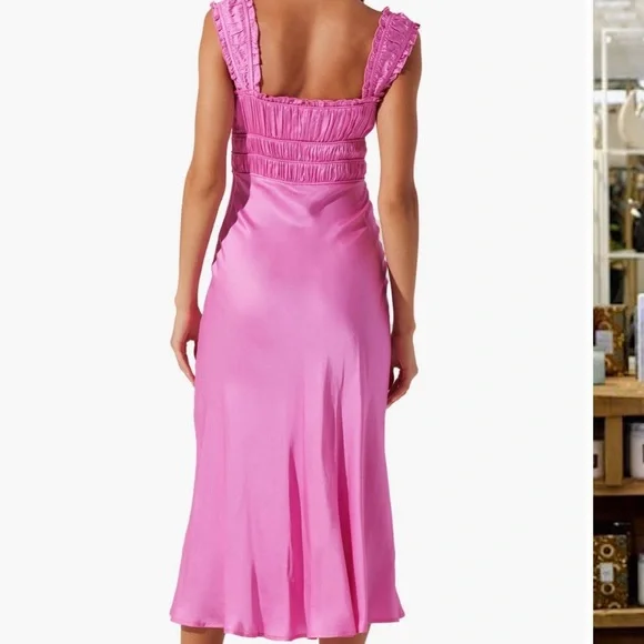 ASTR the Label Enola Smock Bodice Satin Dress - Picture 2 of 13